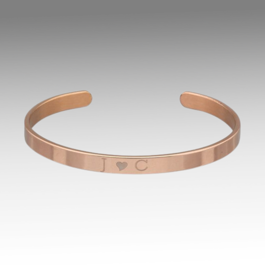 Esclava Para Grabar Bañada en Oro Rosado