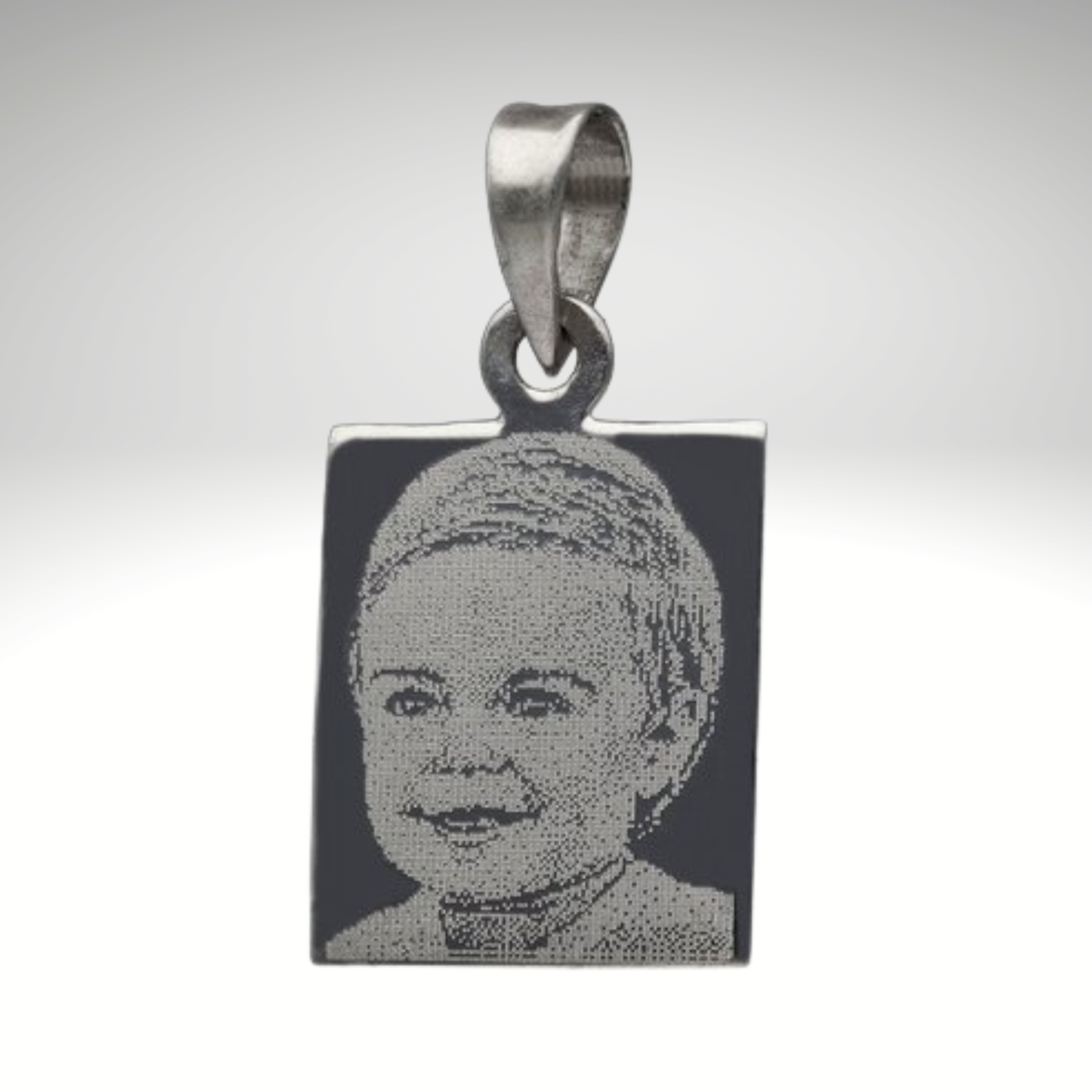 Colgante Placa Rectangular Pequeña con Fotograbado 17x14 mm