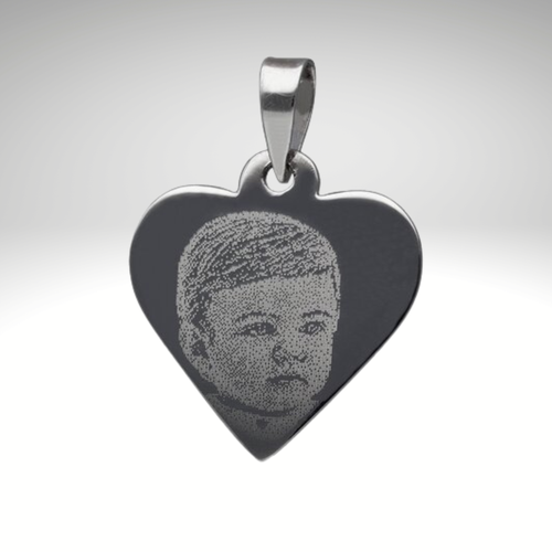 Colgante Corazón Pequeño con Fotograbado 20x19 mm