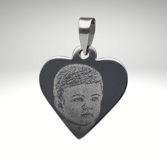 Colgante Corazón Pequeño con Fotograbado 20x19 mm